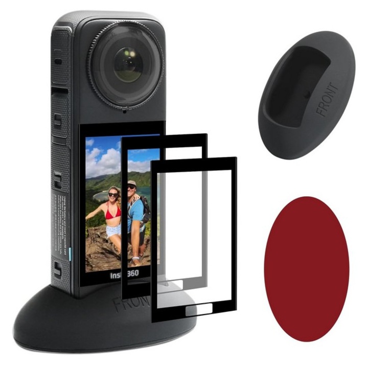 Suport de baza cu protectie de ecran pentru camerele foto Insta 360 X4