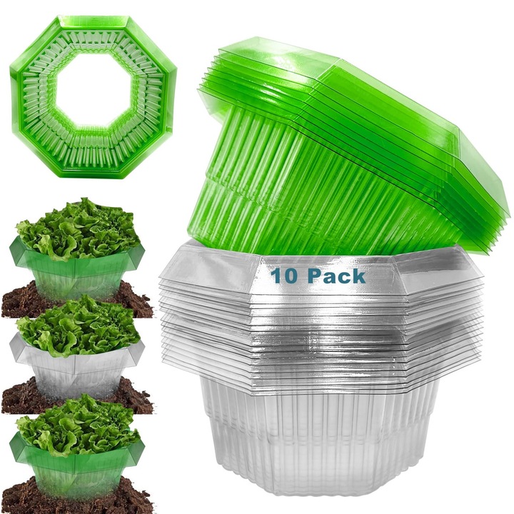 Set 20 gulere protecție anti-melc, Sunshine Smile, plastic, design 45, reutilizabile