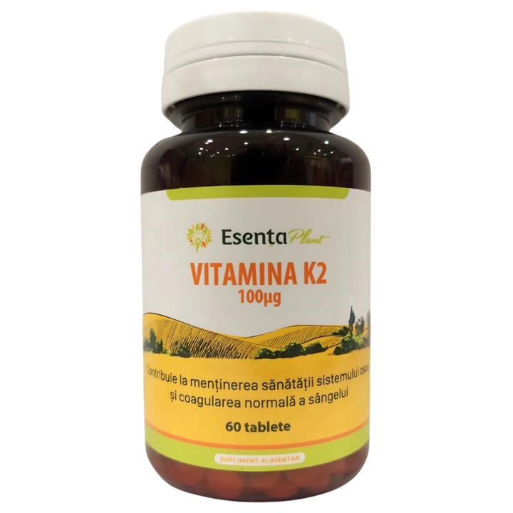 Vitamina K2, 100 mcg, 60 tablete Esenta Plant