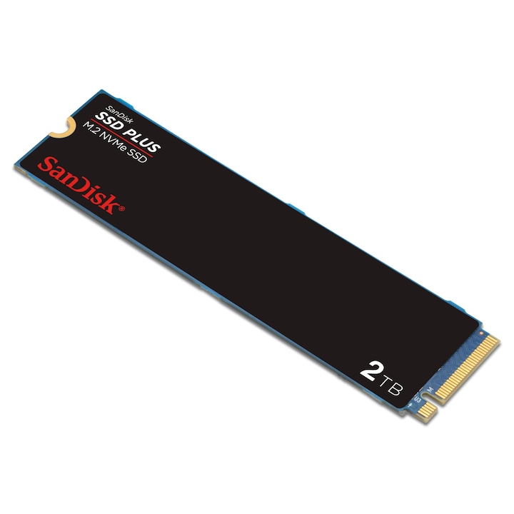 SSD SanDisk Plus 2TB, PCIe Gen 3, M.2, viteza 3200/3000 MB/s