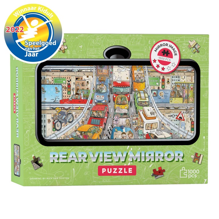 Puzzle 1000 piese, Madpoly, Rear view mirror, Pentru adulti si copii peste 10 ani