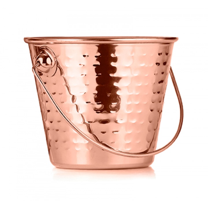 Sosiera galetusa CULINARO cu relief din inox cu strat cupru 6, 5x6cm 120ml