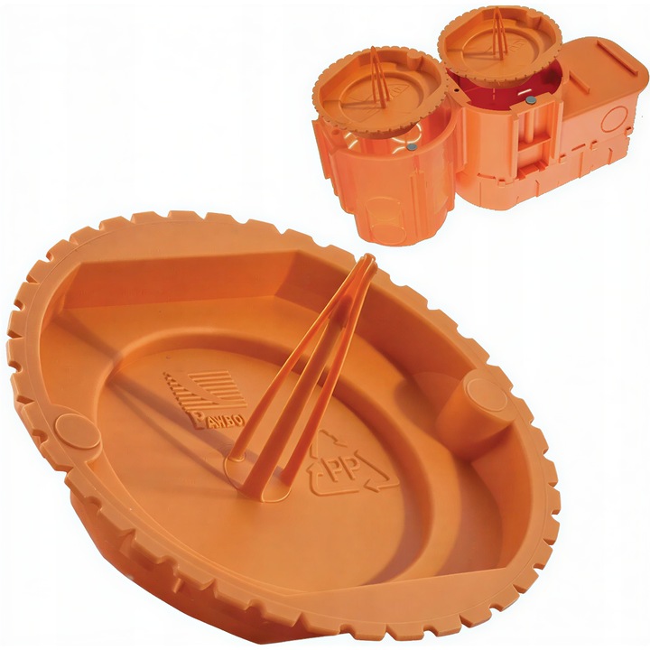 Capac pentru Doze rotunde Ø68mm, SET (10 Bucati), Portocaliu, Pawbol