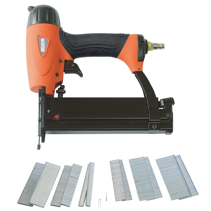 Capsator pneumatic, Revolution Air, 5 bari, set cuie și capse, pentru diverse proiecte de bricolaj