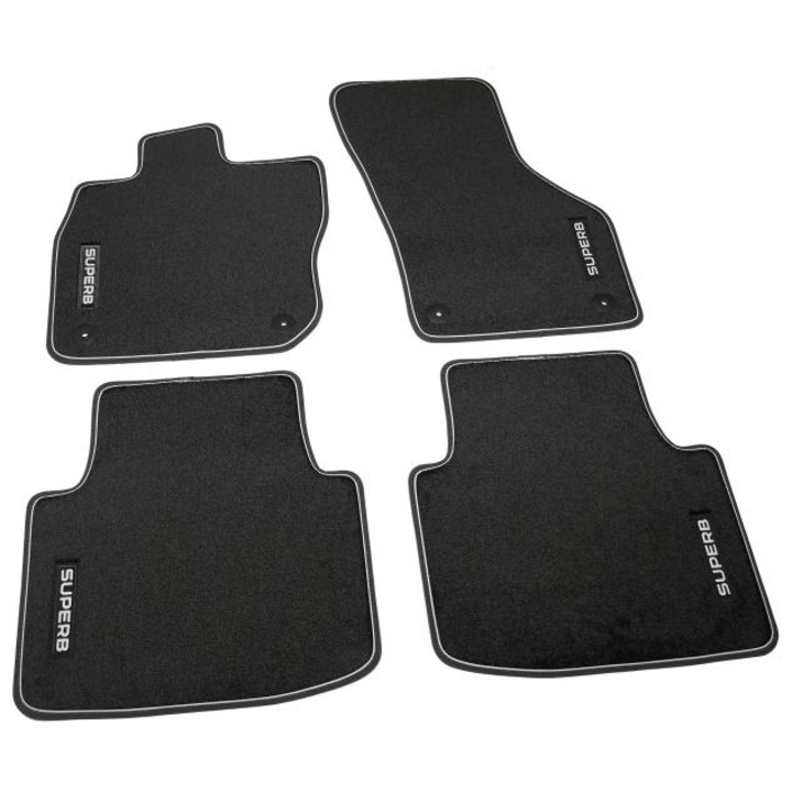 Covorase textile Exclusive originale Skoda Superb IV (NZ) 2025+, set fata-spate