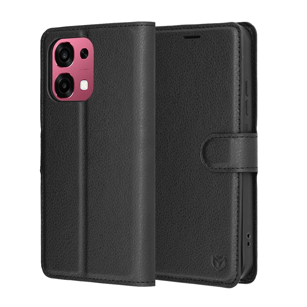 Husa pentru Oppo A6 Pro 4G / A6 Pro 5G Tip Carte, Leather Folio, Functie de Stand, Calitate Premium, Antisoc, Protectie Sporita, Negru