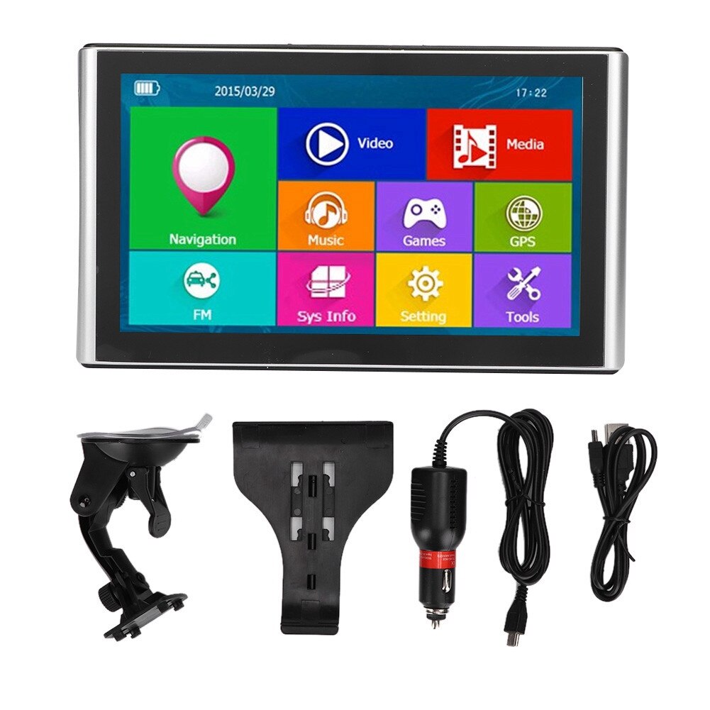 Navigatie GPS 7in, touchscreen HD, 256MB RAM, 8G ROM, functie FM
