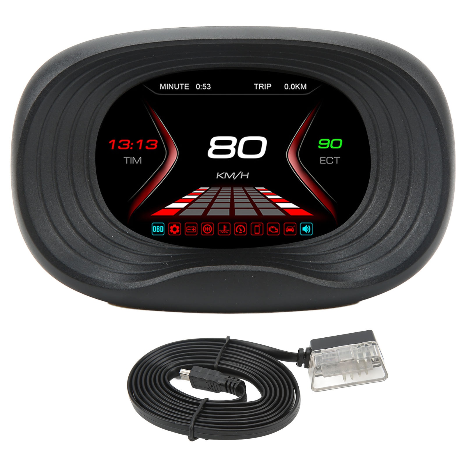 Afisaj digital OBD HUD, instrument de diagnosticare auto, alarma viteza ...