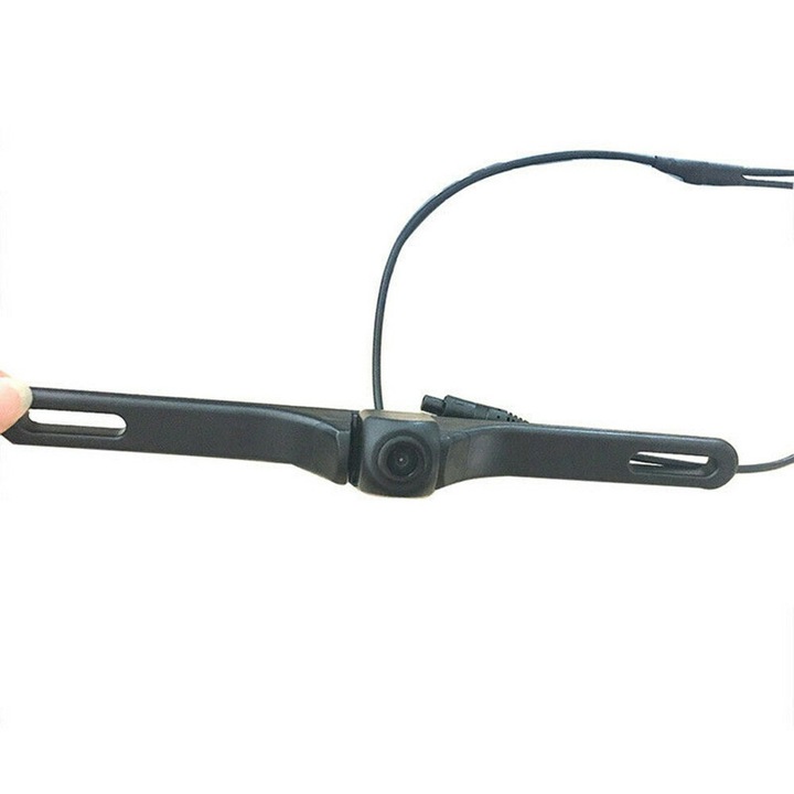 Безжична камера за задно виждане с рамка за регистрационен номер, функция за гледане в реално време, 170, черна