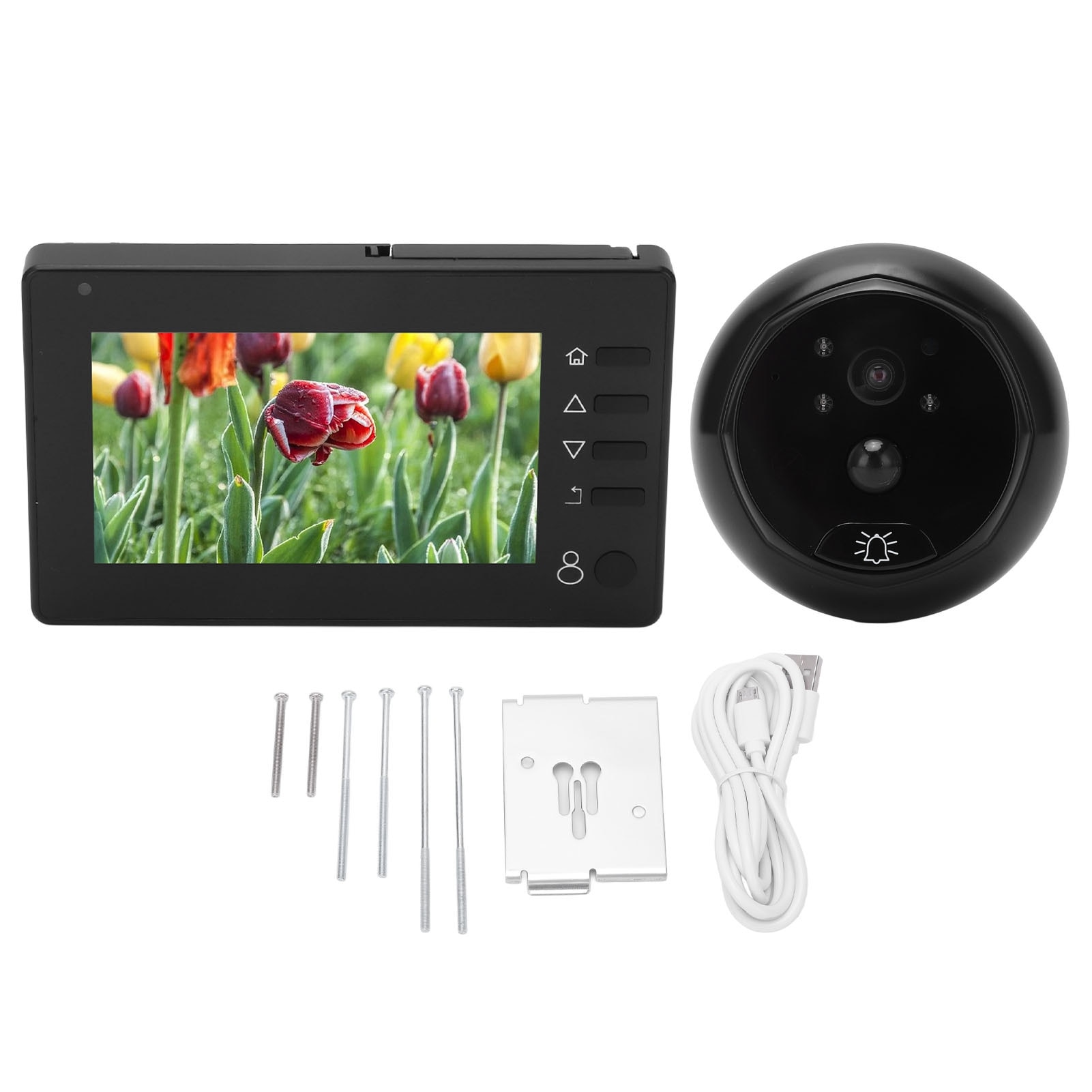 Computer Vision Camera Emag Camera video cu vizor digital, 4.3in, detectie miscare PIR, viziune ...