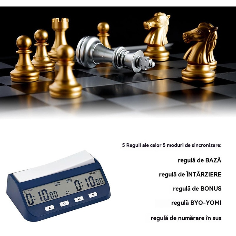 Ceas de sah digital multifunctional, Rqiurpn, 5 moduri, portabil ...