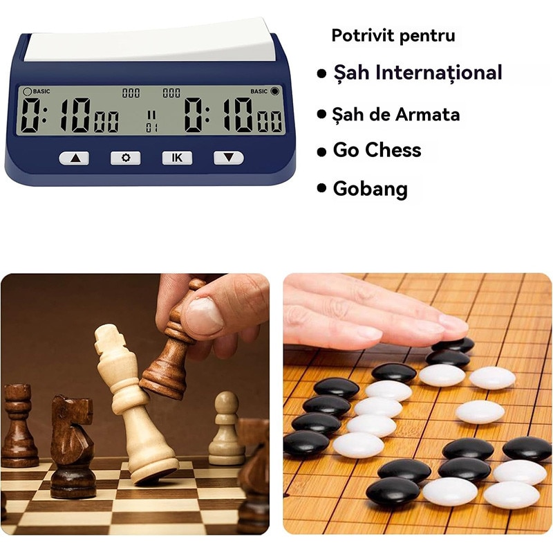 Ceas de sah digital multifunctional, Rqiurpn, 5 moduri, portabil ...