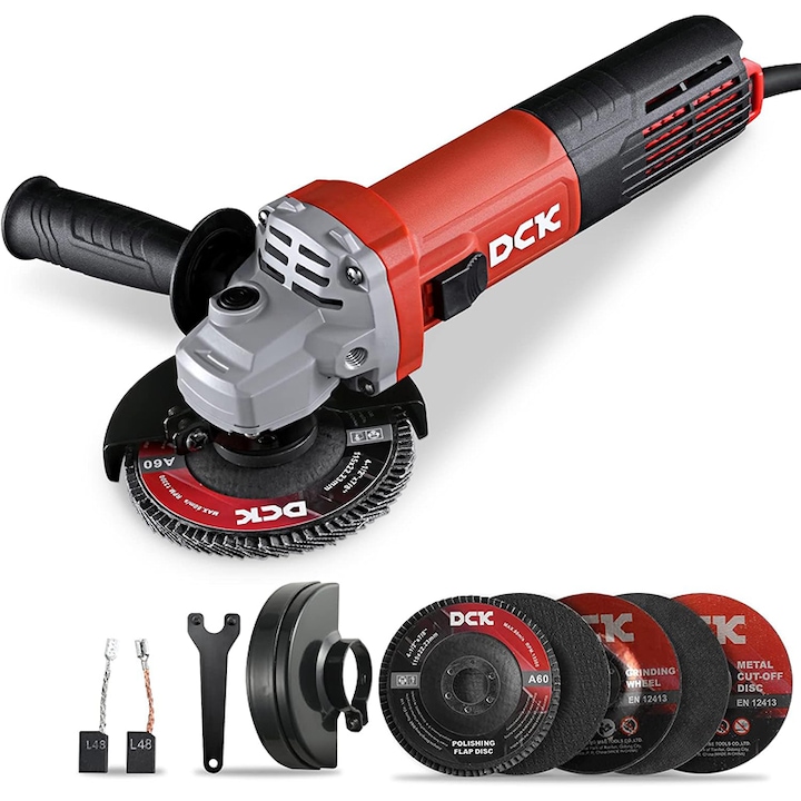 Polizor unghiular (flex) electric, 9.0 Amp, 11800 RPM, spindle lock, perii pop-off pentru durabilitate, design compact pentru confort, switch No-Volt pentru siguranta