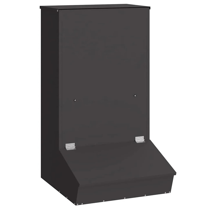 vidaXL Disznó Etető Fekete 55 x 51 x 91, 5 cm Hidegen Hengerelt Acél 874639