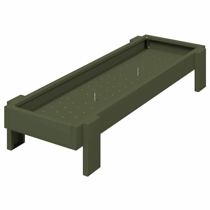 vidaXL Csirke Etető Tál Olajzöld 80 x 28 x 13.5 cm 874622