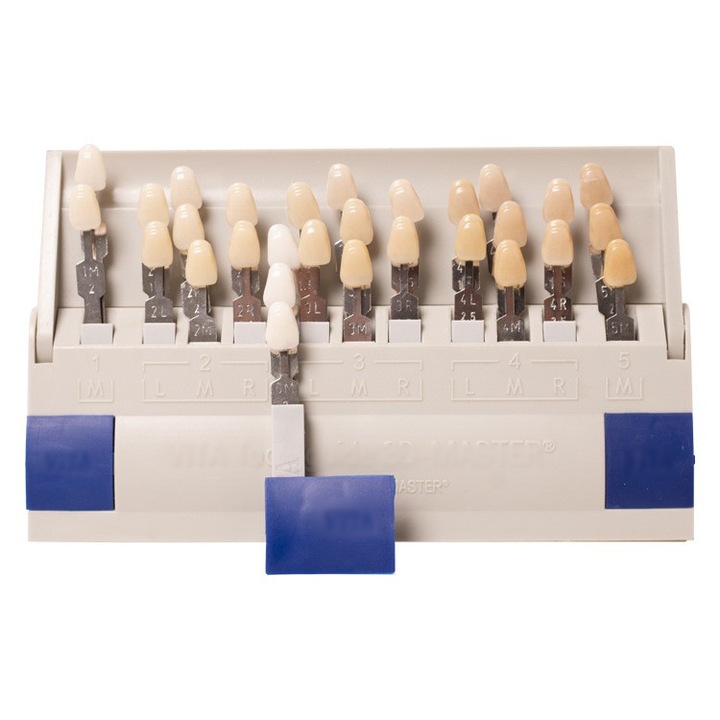 Ghid de nuante dentare 3D 29 culori, pentru comparatie estetica, potrivire fatete