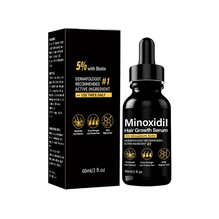 Serum esential pentru cresterea parului, set de 3 sticle, 60ml fiecare, anti-cadere, absorbtie rapida, formula blanda