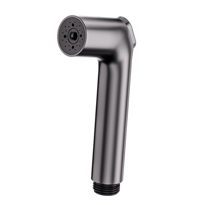 Para dus bideu, gri metalic, functie de curatare puternica, control precis al apei