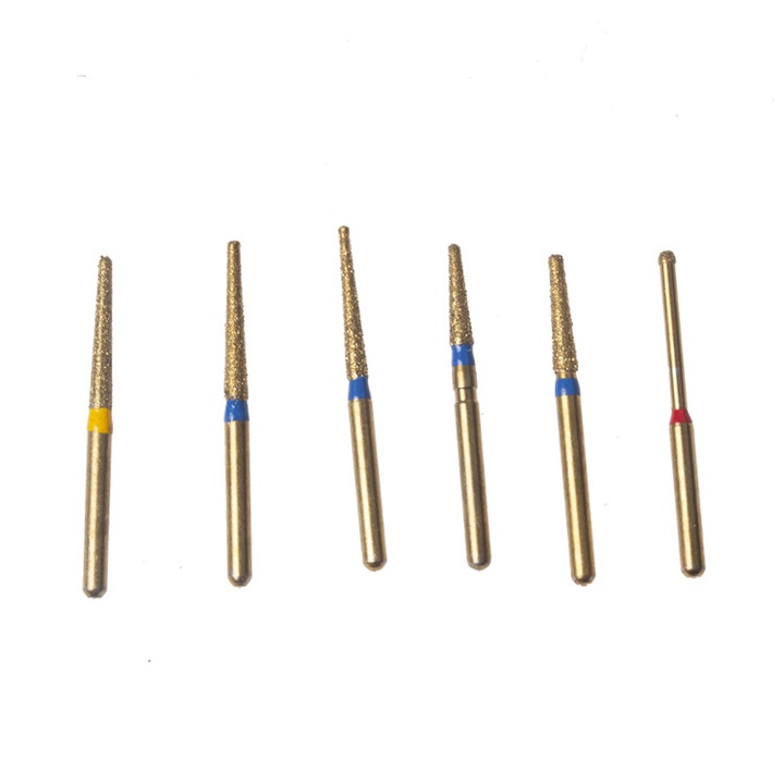 Set 10 freze dentare, rezistente, ascutite, diverse forme