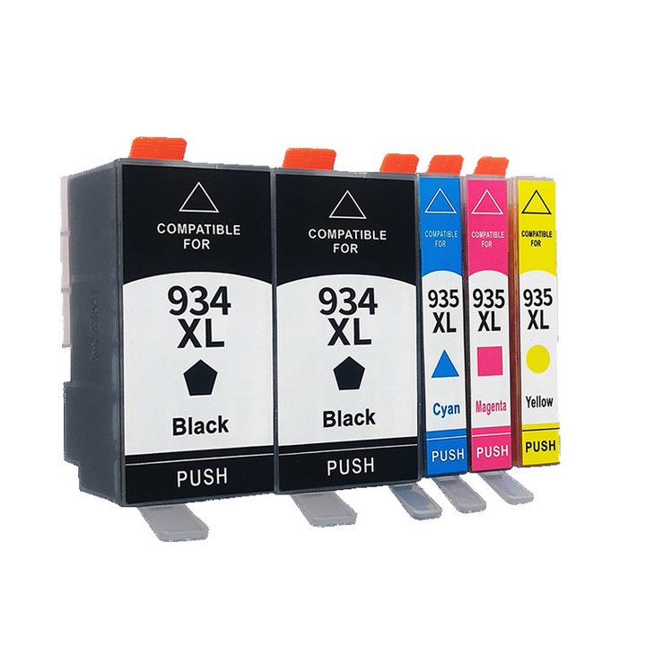 Cartus cerneala HP 934XL + 935XL, set 4 bucati (negru+cyan+magenta+galben), capacitate mare, compatibile with OfficeJet 6230 6830