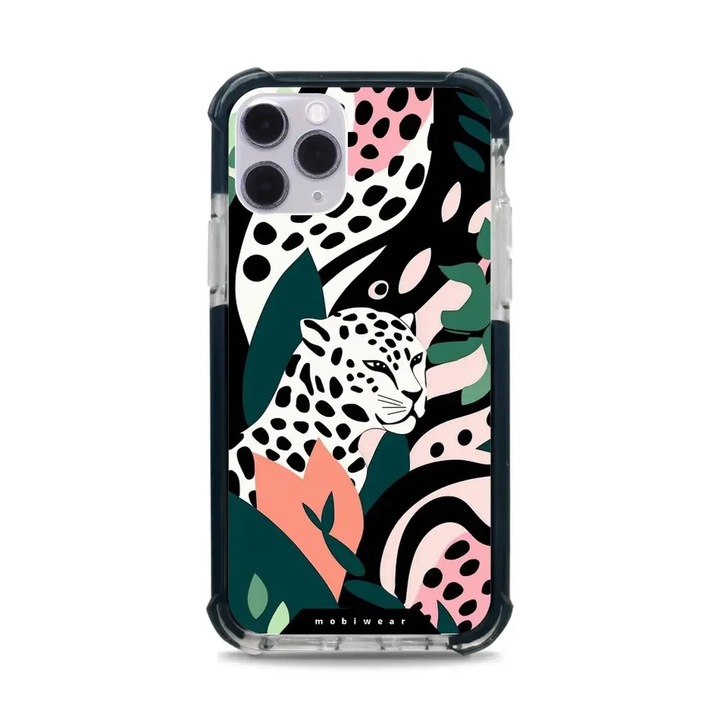 Калъф, Mobiwear - Magnet Elite Bumper - D027D за iPhone 11 Pro, Тропически Гепард