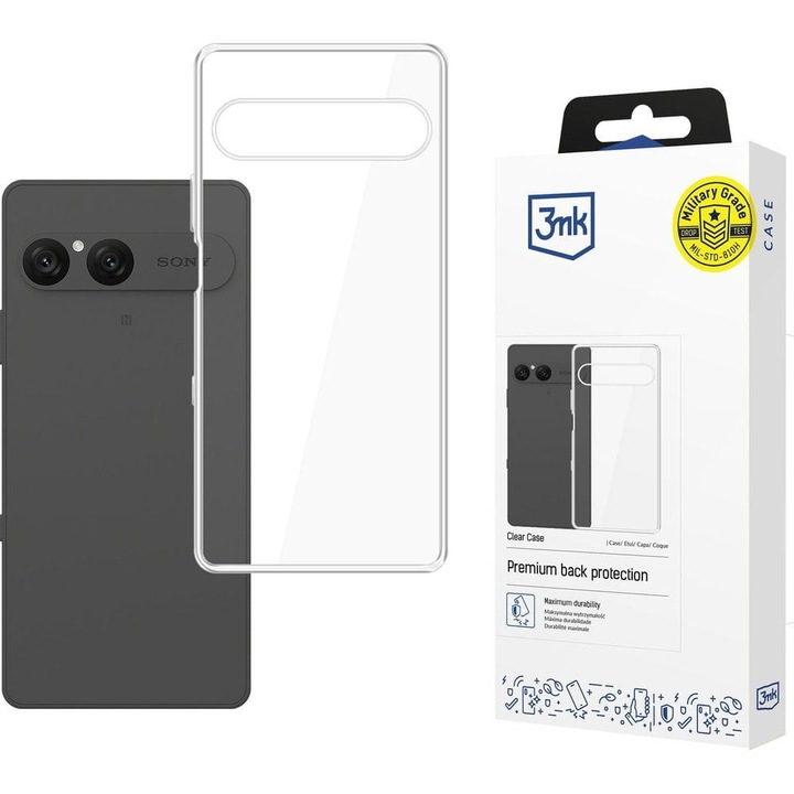 Tok, 3mk Clear Case kompatibilis Sony Xperia 10 VII, Átlátszó
