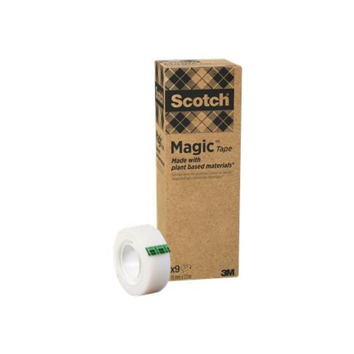 Ragasztószalag, 19 mm x 33 m, környezetbarát, 3M "Scotch® Magic™", áttetsző