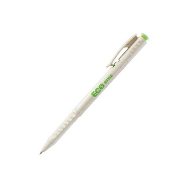 Golyóstoll, 0,25 mm, nyomógombos, FLEXOFFICE "FO-09 Eco Style", kék