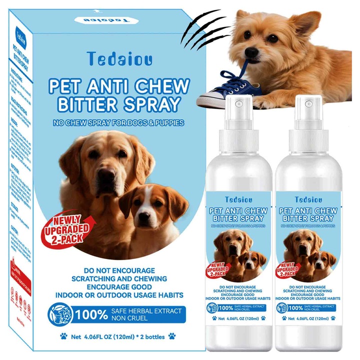 Spray repelent anti pisici si caini, TEDAIOU, 120 ml, set 2 bucati