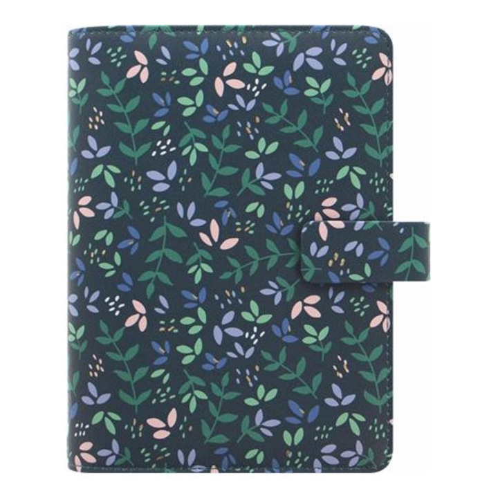 Calendar, cu inele, cu foi de rezervă, mărime de buzunar, FILOFAX "Garden Dusk"