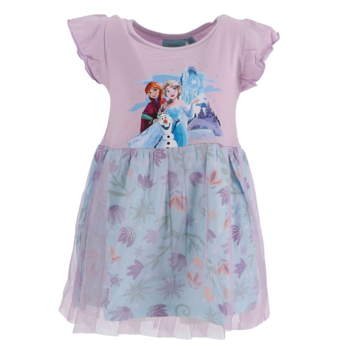 Rochie de vara cu tul Frozen Disney Mov 92 CM