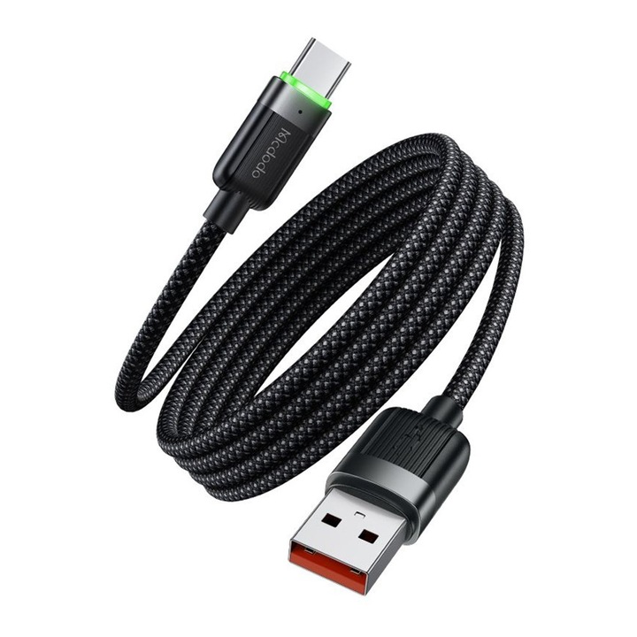 USB-USB-C adat- és töltőkábel, 1,2 m, Mcdodo, fekete színű, CA-5650
