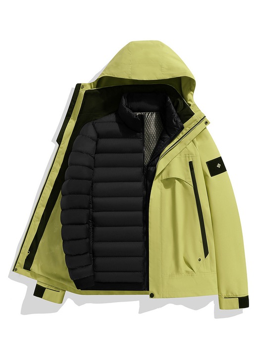 Férfi télikabát, zöld