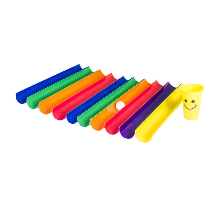 Kit Provocare Pipeline pentru Jocuri de Grup si Team Building, Activitati Ice Breaker si Exercitii de Cooperare pentru Sala de Sport, Adolescenti si Adulti, Curse in Echipa cu Tuburi Colorate