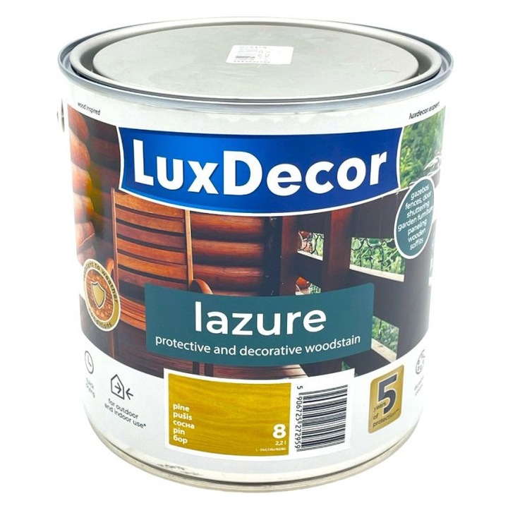 Lac, Luxdecor, pin, 2.2 l, rezistent la apa si UV, pentru interior si exterior