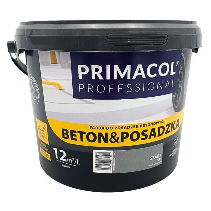 Betonfesték, Primacol, szürke, 2.2 l, kopásálló, kültéri használatra