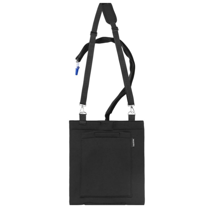 Suport pentru sac de drenaj urinar, JOVYNEX, cu fermoar si manson pentru tub, acces usor, negru