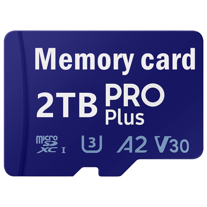 Карта памет microSDXC 2TB UHS-I U3 A2 V30 с SD адаптер, устойчива, 160MB/s