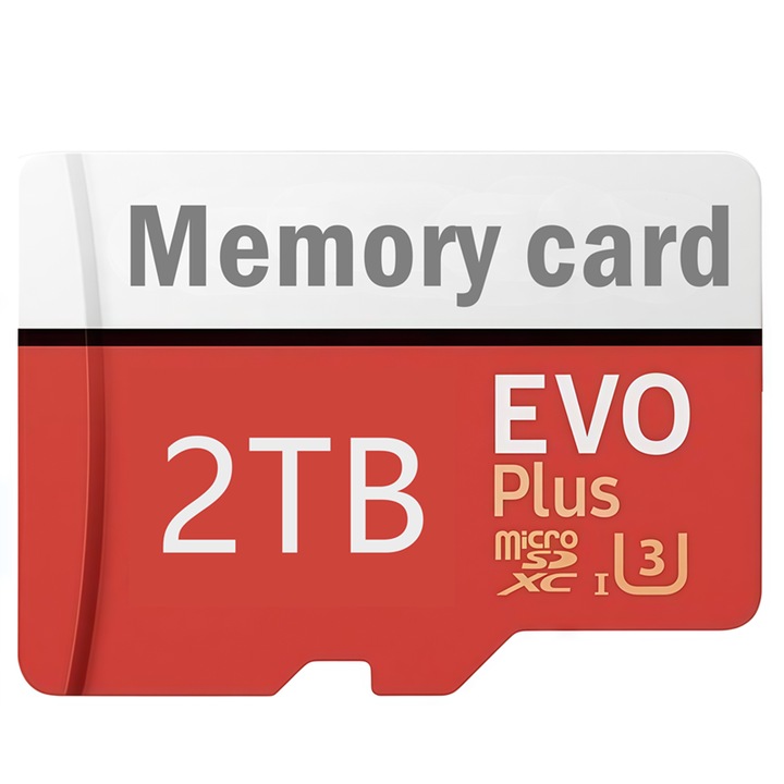 Card memorie MicroSDXC 2TB UHS-I U3, adaptor SD, rezistent, 100MB/s