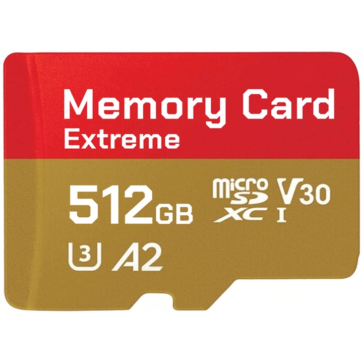 Card de memorie MicroSDXC 512GB, 100MB/s, rezistent la apa si socuri, cu adaptor SD