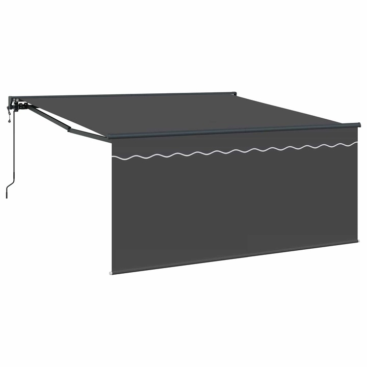 Cortina Retractabila vidaXL, Antracit 350 x 250 cm