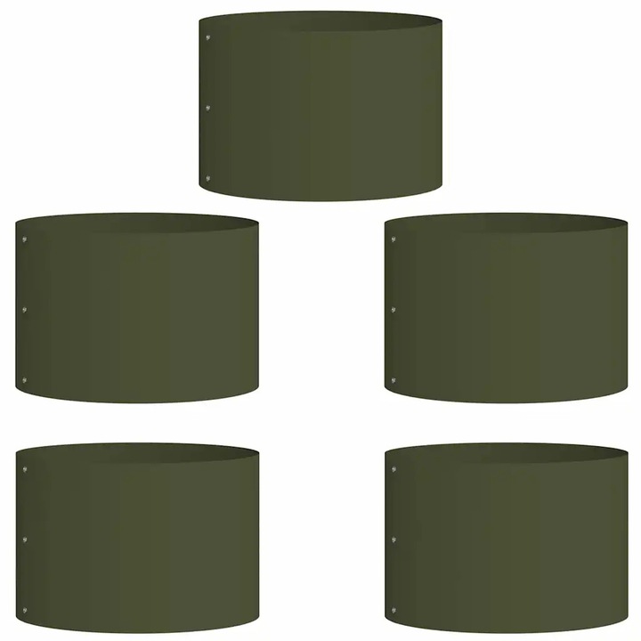 vidaXL Inele pentru vaze 5 pcs Verde masliniu 30 x 30 x 20 cm