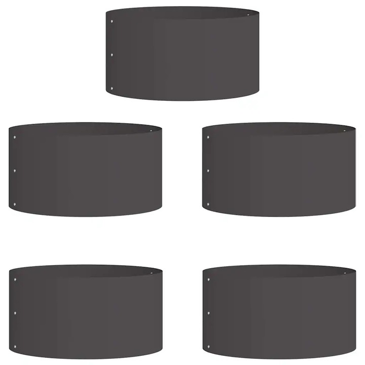 vidaXL Inele pentru vaze 5 pcs Negru 40 x 40 x 20 cm