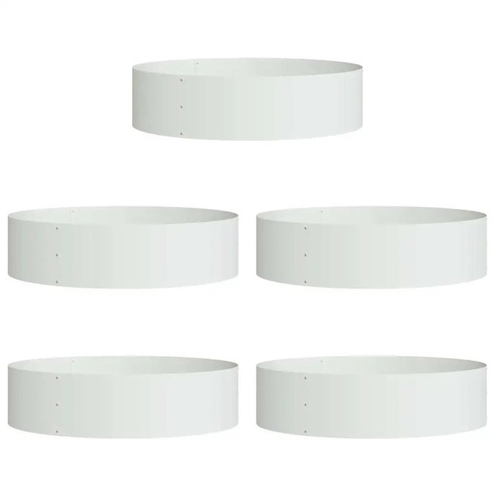 vidaXL Inele pentru vaze 5 pcs Alb 80 x 80 x 20 cm