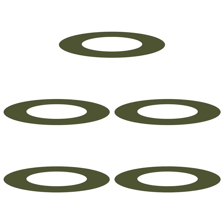 vidaXL potrivit pentru inele de copac plat 5 pcs Olivengrønn Ø40 / 70 cm