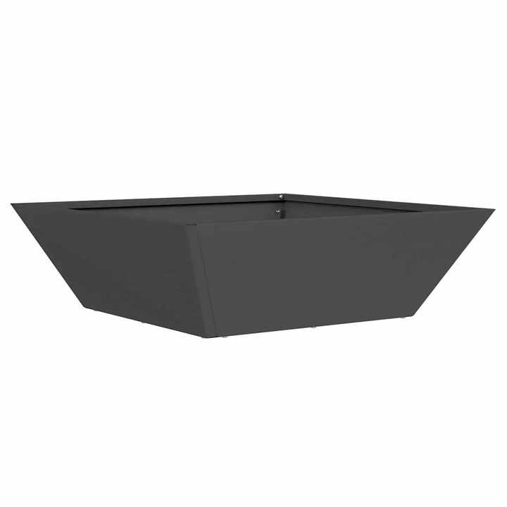 vidaXL Vaza pentru Gradina Negru 50 x 50 x 15 cm Otel laminat la rece