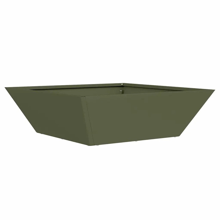 vidaXL Vaza pentru Gradina Verde masliniu 50 x 50 x 15 cm