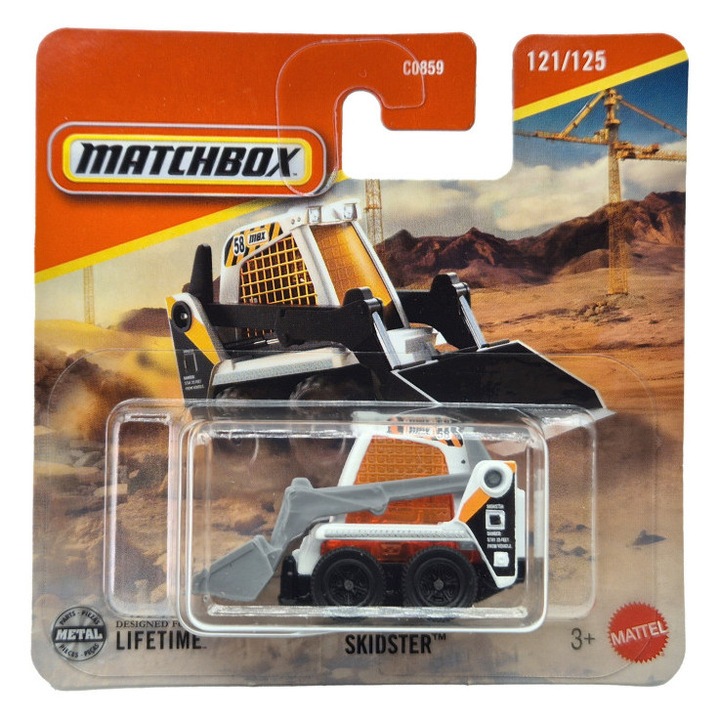 Skidster - bobcat homlokrakodó markológép - 121/125 - bliszteres - Matchbox - 1:64
