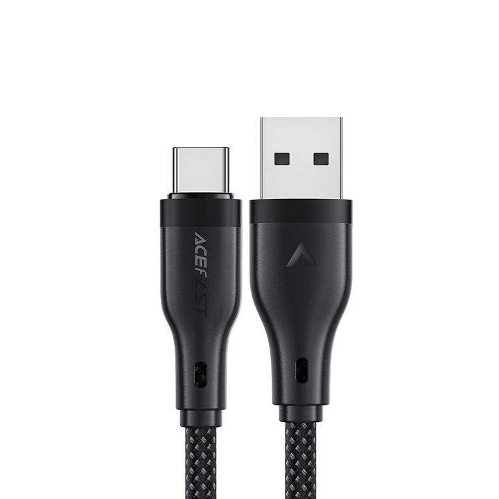 USB-USB-C adat- és töltőkábel, 1,2 m, Acefast, fekete szín, C8-04