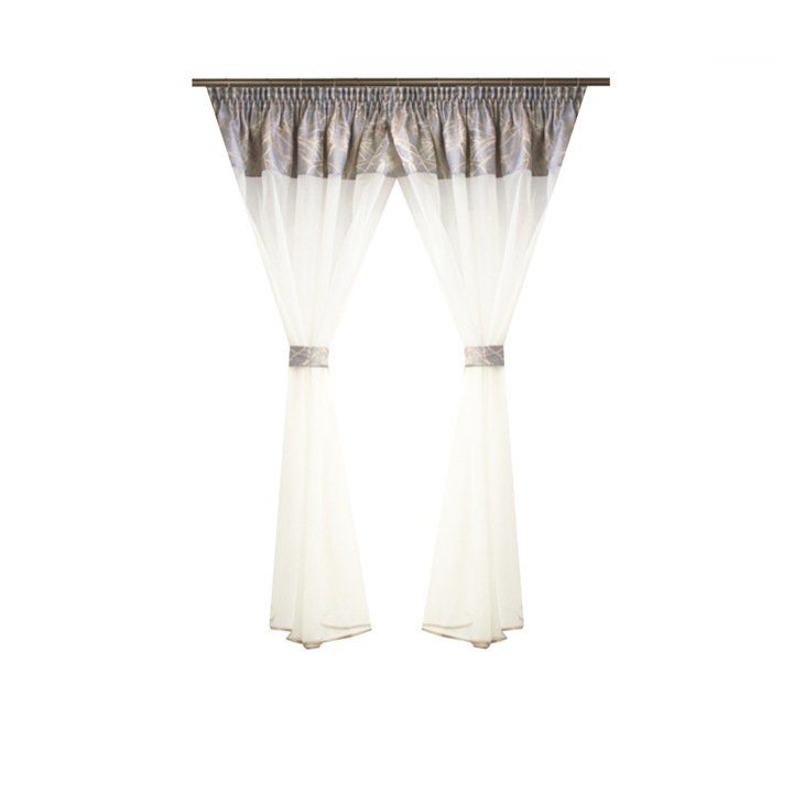 Perdea Velaria voal ivoire, 260x160 cm